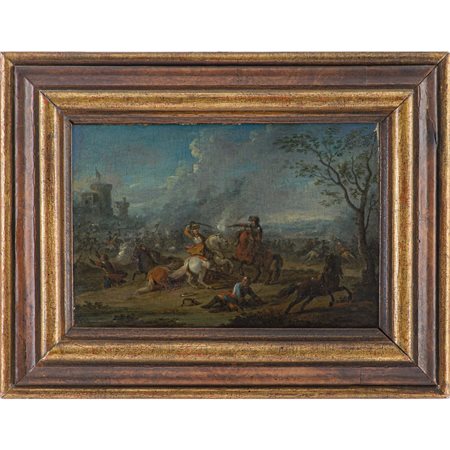 JACQUES COURTOIS (Attr.le), Olio su tavola