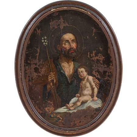 SCUOLA SICILIANA DEGLI INIZI DEL XVIII SECOLO, Olio su tela