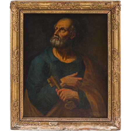 CESARE FRACANZANO (Bottega di), San Pietro, Olio su tela