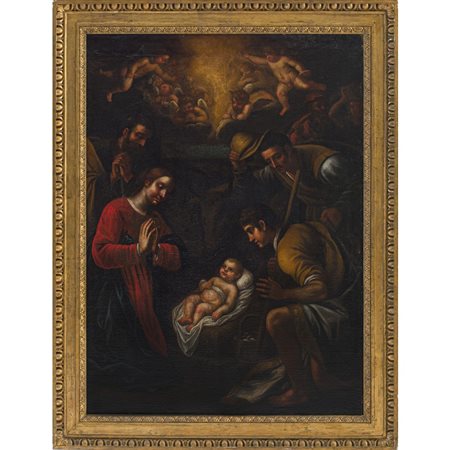 PITTORE CARAVAGGISTA DEL XVII SECOLO, Olio su tela