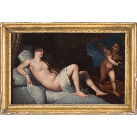 TIZIANO VECELLIO (Seguace del XVIII secolo), Olio su tela