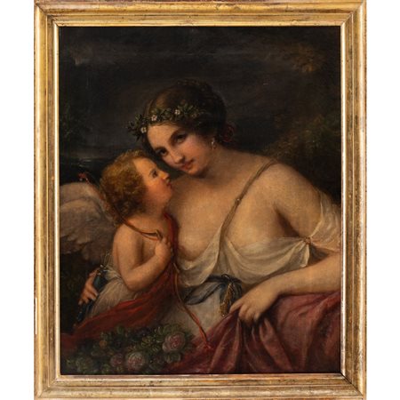 TIZIANO VECELLIO (Seguace del XVIII secolo), Olio su tela