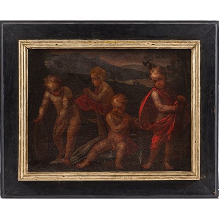 SCUOLA VENETA DELLA FINE DEL XVII SECOLO, Olio su tavola