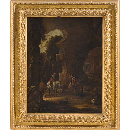 PIETER VAN LAER (Cerchia di), Olio su tela
