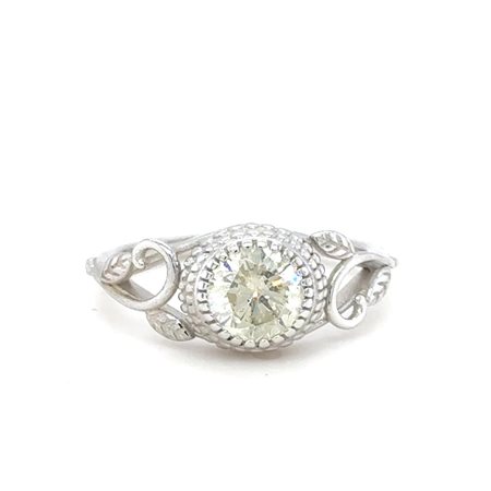 ANELLO IN ORO BIANCO 3,19 GR CON DIAMANTE FANCY GIALLO - RNG50302