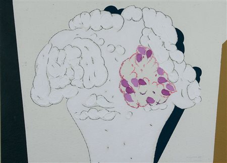 Pozzati Concetto A che punto siamo con i fiori, 1989 tecnica mista su...