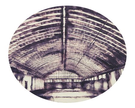 Chiesi Andrea Interno Industriale, 1999 inchiostro su carta telata, cm. 50x60...