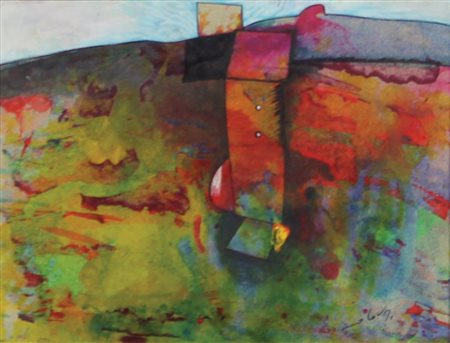 Dova Gianni Senza titolo tecnica mista su carta applicata su tela, cm....