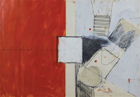 Aricò Rodolfo Io Etei, 1963 tecnica mista su carta, cm. 50,5x72,5 firmato,...