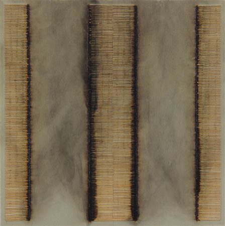 Aubertin Bernard Percours d'allumettes, 1974 fiammiferi su cartone entro teca...