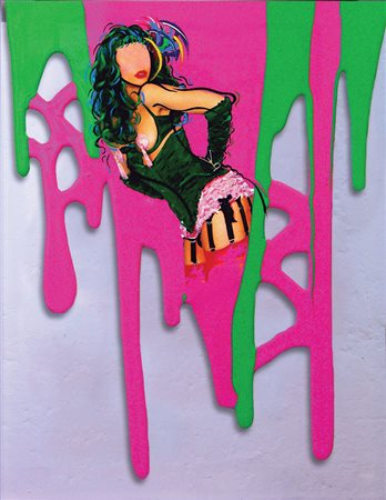 Pavan Vesna L'Amor (Skin-created by color), 2014 smalto su smalto, cm. 40x30...