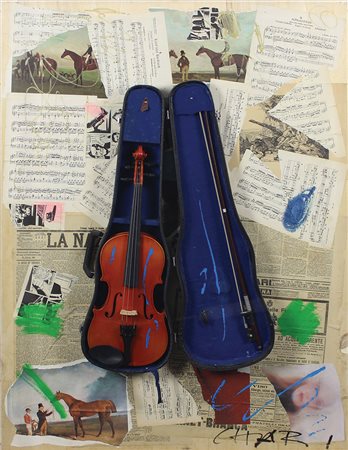 Chiari Giuseppe Senza titolo, (primi anni '70) assemblaggio e collage su...