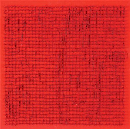 Aubertin Bernard Tableau clous, 1970 acrilico e chiodi su tavola, cm. 40x40...