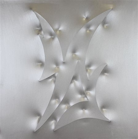 Amadio Giuseppe Davio estroflessione su tela, cm. 80x80 firmata e intitolata...