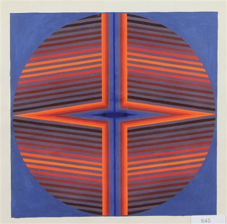 Aguero Leo Senza titolo, 1972 acrilico su carta, cm. 35x35 firmato al retro,...