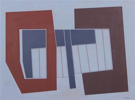 Nativi Gualtiero Un segmeto centrale, 1978 tempera grassa su cartoncino...