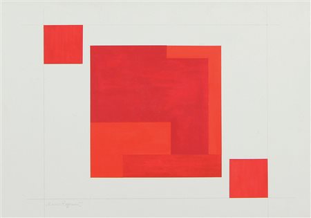 Reggiani Mauro Studio per composizione geometrica tempera e matita su...