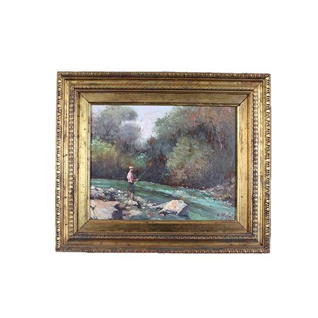 TRE QUADRETTI DIPINTI AD OLIO SU FAESITE