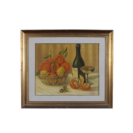 OLIO SU TELA RIPORTATO SU CARTONCINO