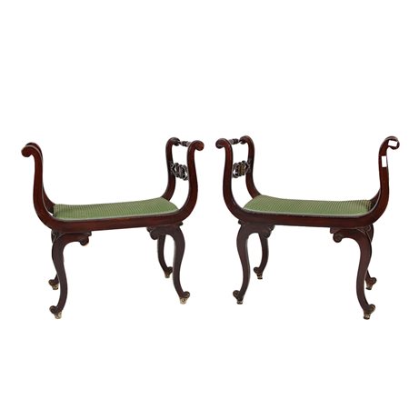 COPPIA DI SGABELLI FALDISTORIA 