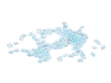 Lotto di topazi blu, forma quadrata