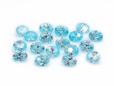 Lotto di topazi blu, forma ovale