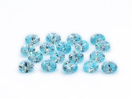 Lotto di topazi blu, forma ovale