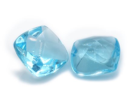 Lotto di topazi blu, forma quadrata, misure 19x19 carati 42.2