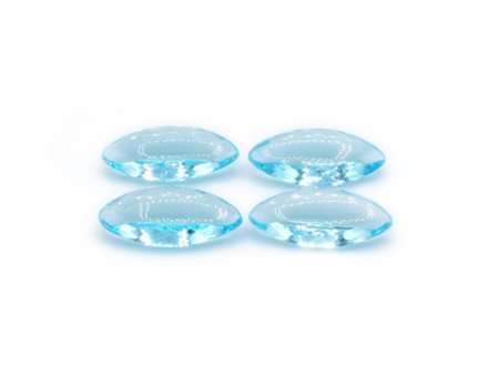 Lotto di topazi blu, taglio Marquise, misure 14.5x31.5