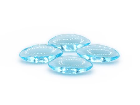 Lotto di topazi blu, taglio Marquise, misure 14.5x31.5