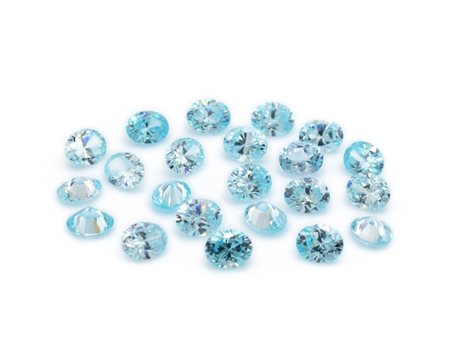 Lotto topazi blu, forma ovale, misure 10x8 mm