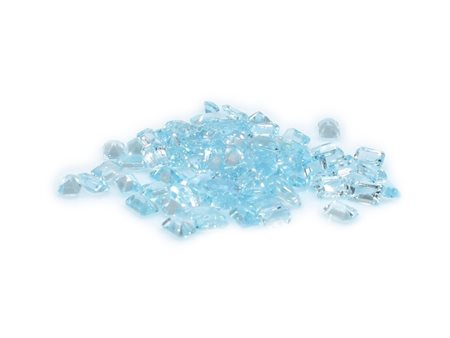 Lotto topazi blu, forma rettangolare, misure  6x4 mm