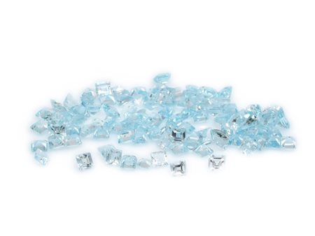 Lotto topazi blu, taglio princess, misure 4x4 mm
