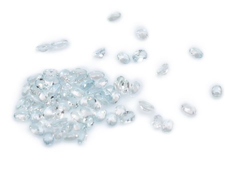 Lotto topazi blu, forma ovale, misure 3x5 mm