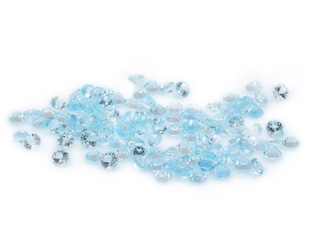 Lotto di topazi bli, taglio brillante, misura diametro 4 mm
carati 97