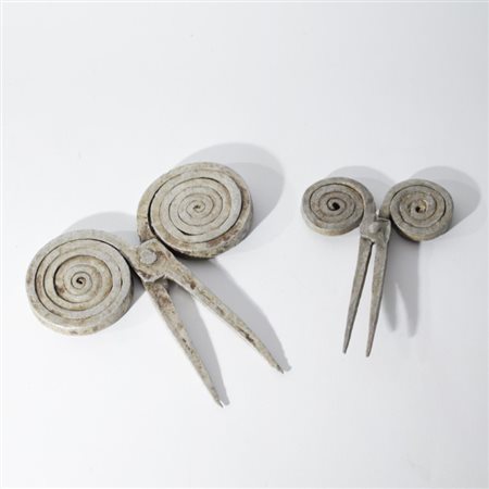 Pair of tribal hairpins with spiral design