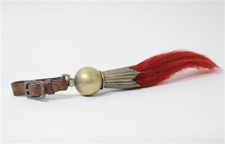 Horse ornament in red dyed horsehair