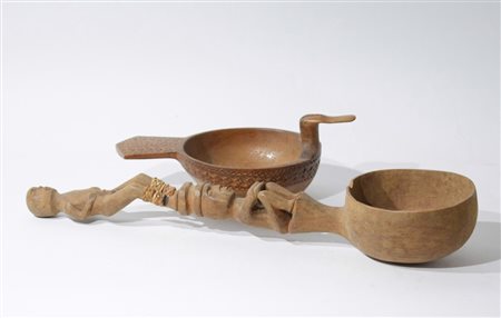 A wooden spoon and a bowl