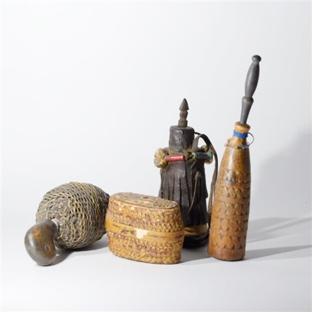 Four Tribal Tobacco Containers