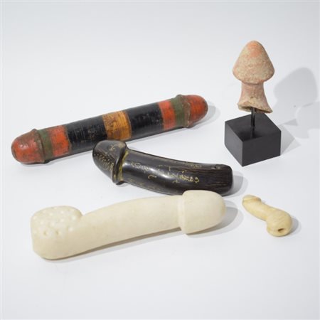 Collection of ritual and votive phallic images