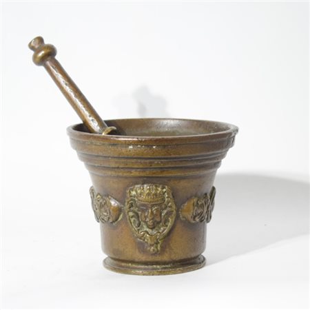 A bronze mortar