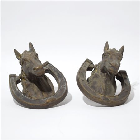 Pair of cast iron door knockers