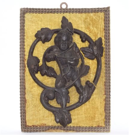 A French iron cast cupid