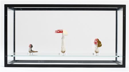 CARSTEN HöLLER 
Double Mushroom Vitrine (Threefold), 2019