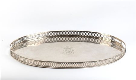 Vassoio italiano in argento Napoli, 1809-1824 Altezza x larghezza x...