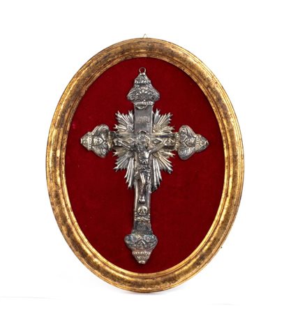 Crocefisso italiano in argento Napoli, 1839-1872 Altezza x larghezza...