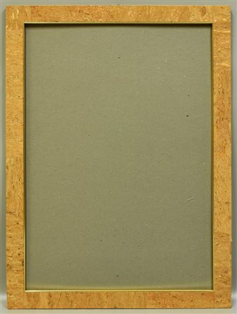 CORNICE IN SUGHERO con parte in metallo dorato, cm 74x54,5, luce cm 65x45...