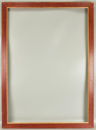 CORNICE IN LEGNO con parte dorata, cm 78,5x108,5 , luce cm 70x100 Graffi e...