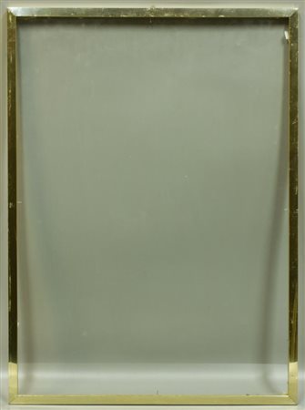 CORNICE IN METALLO argentata completa di vetro, cm 72,5x52 , luce cm 68x49...