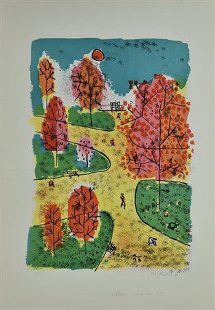 Franco Rognoni SENZA TITOLO litografia, cm 70,5x49,5; es. 76/100 firma e...